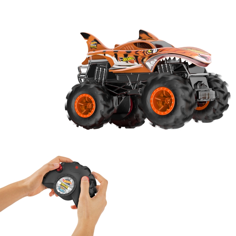 Hot Wheels Monster Truck Tiger Shark RC Pojazd Zdalnie Sterowany + Pilot RC