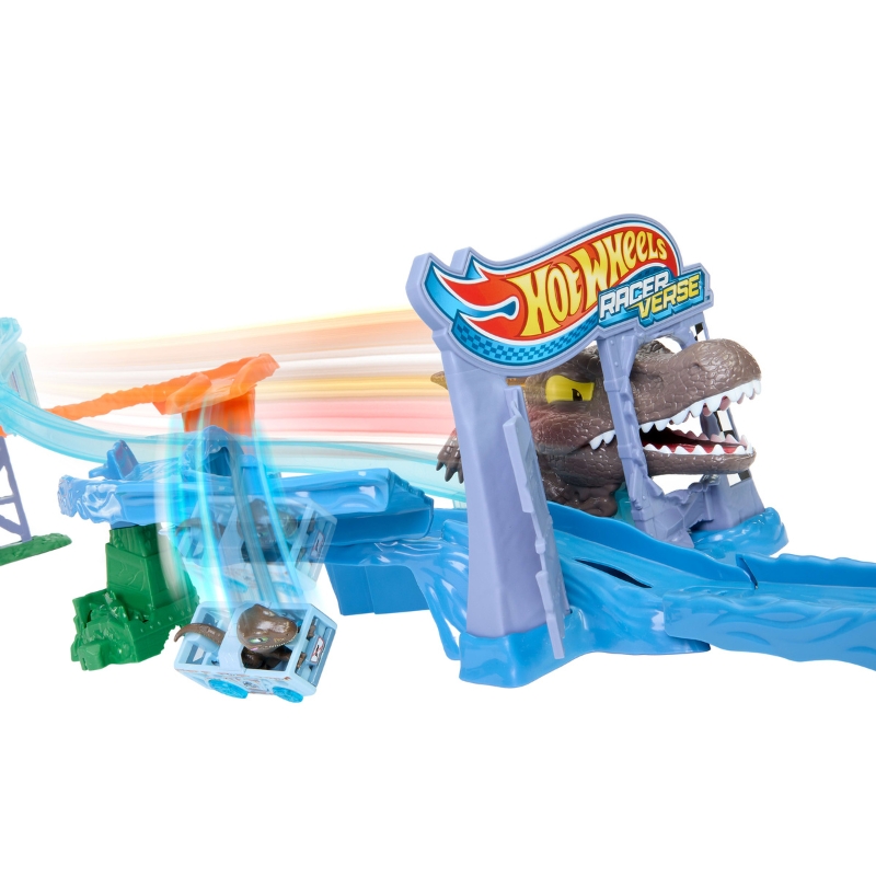 Hot Wheels Racer Verse Jurassic World Set de Track Crash & Splash