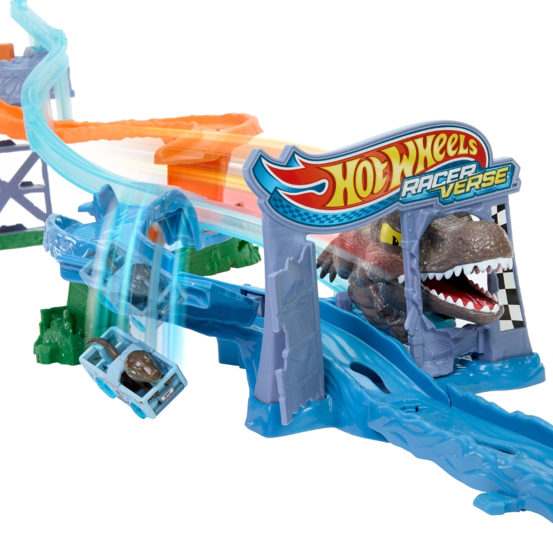 Hot Wheels Racer Verse Jurassic World Set de Track Crash & Splash