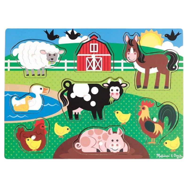 Melissa & Doug Puzzle Chunky din Lemn