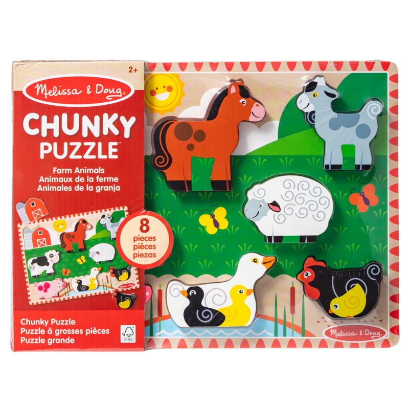Melissa & Doug Puzzle Chunky din Lemn