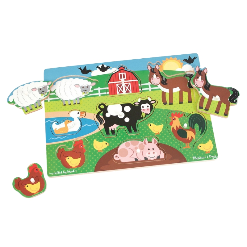 Melissa & Doug Puzzle Chunky din Lemn