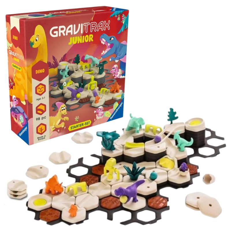 Gravitrax Pista cu Bile Set Starter Dinozauri
