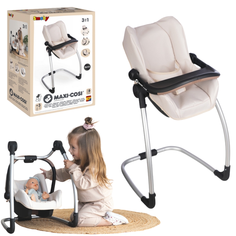 Smoby Maxi Cosi Scaun De Masă Pentru Păpuși 3w1 Leagăn Sediu Auto