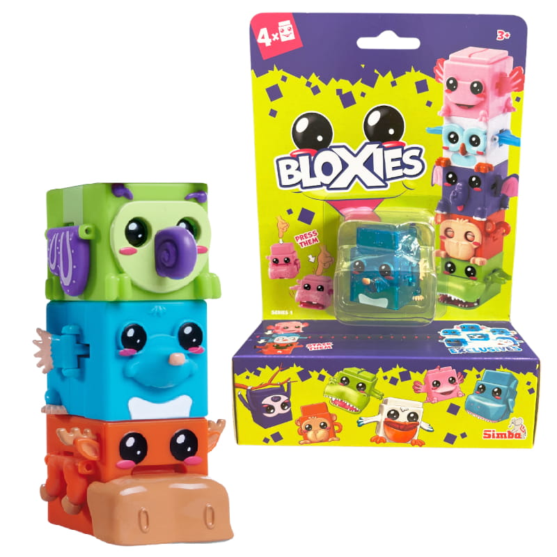 Figurinele Bloxies Colecționabile Cuburi Animăluțe