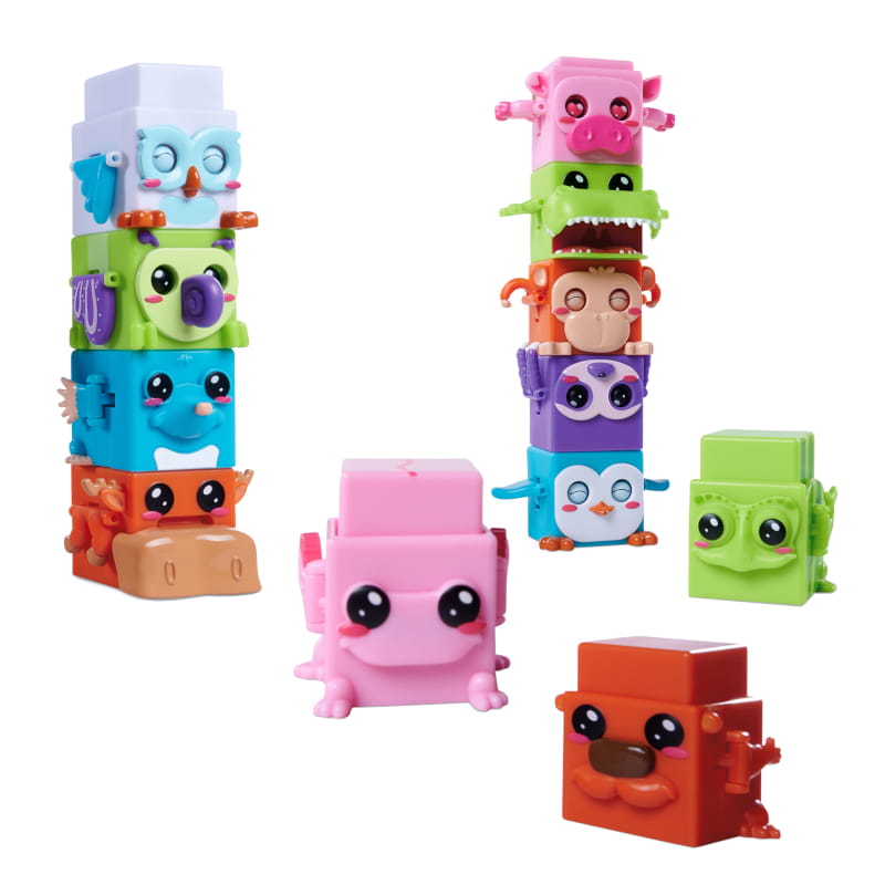 Figurinele Bloxies Colecționabile Cuburi Animăluțe
