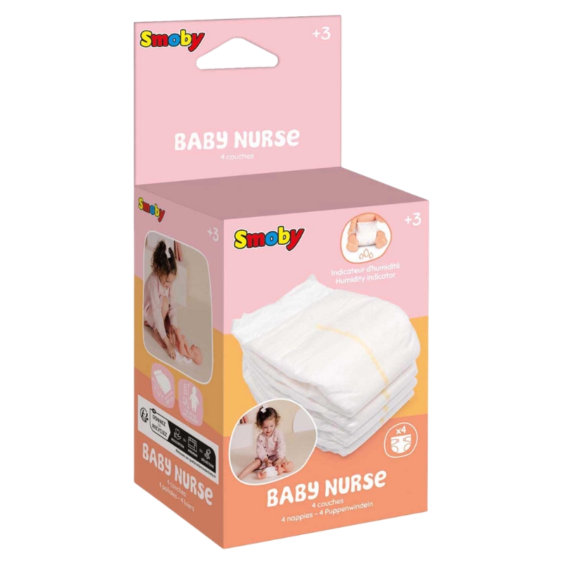 Set de 4 Bucăți de Scutece pentru Păpușă până la 42 cm 