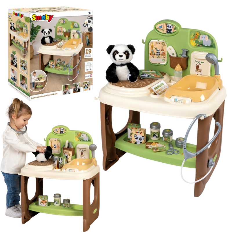 Centru de îngrijire a animalelor Veterinar Set cu Panda și Accesorii