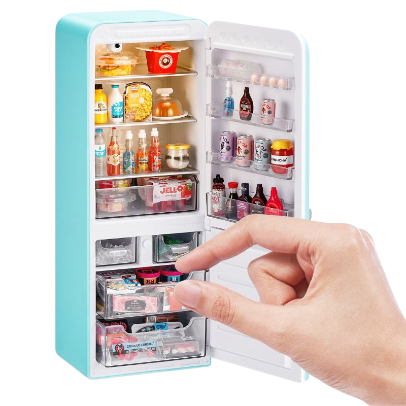 Zuru Mini Brands Fill The Fridge Set Mini Frigider 8+