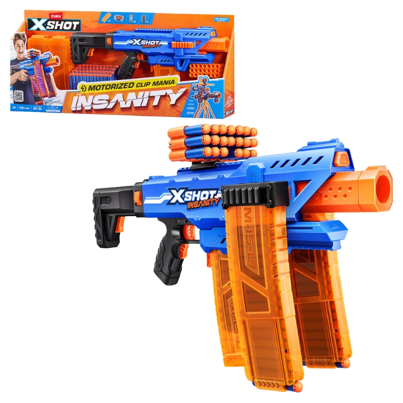 Zuru X-Shot Insanity Wyrzutnia Motorized Clip Mania