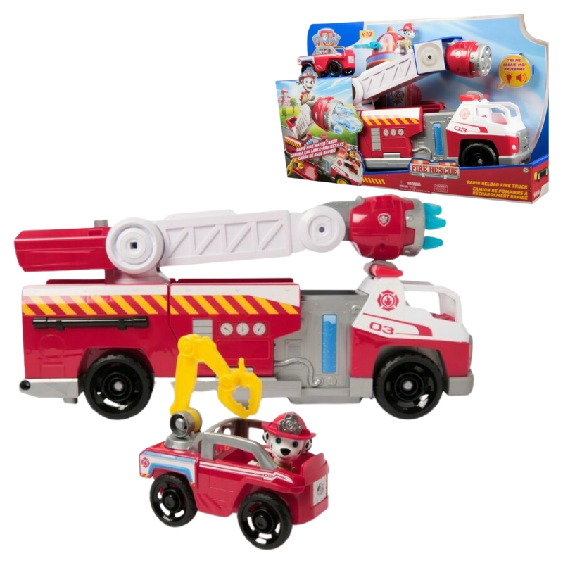 Psi Patrol Fire Rescue Camion de Pompieri 3+