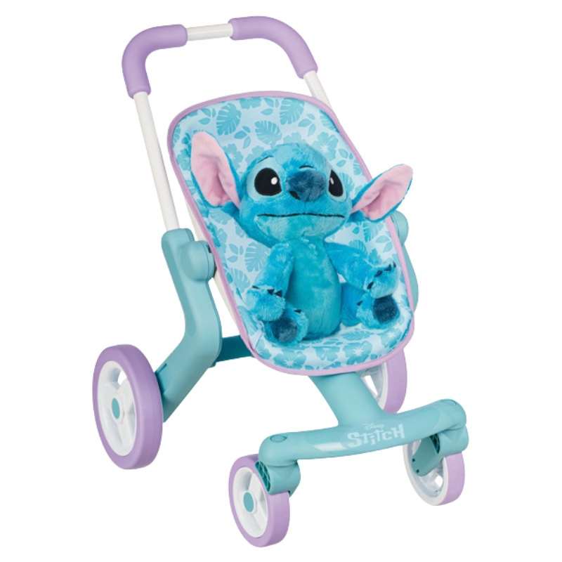 Disney Stitch Cărucior + Mascotă Stitch 25cm 18m+