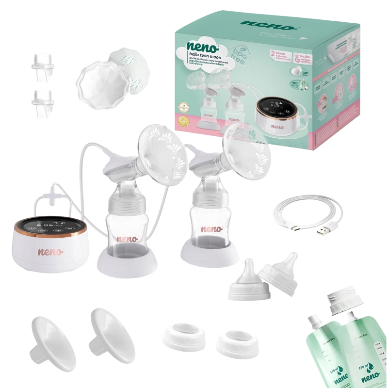Neno Bella Twin Moon Pompă de sân electronică dublă fără fir