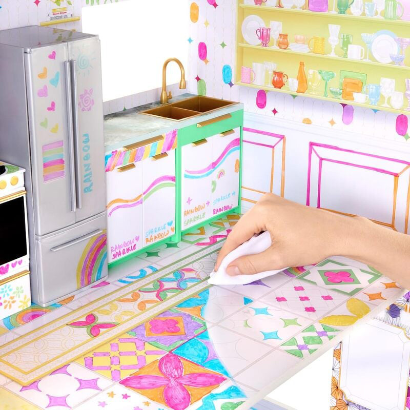 RAINBOW HIGH COLOR AND PLAY HOUSE CASĂ DE COLORAT PENTRU PĂPUȘI CU MARKERE