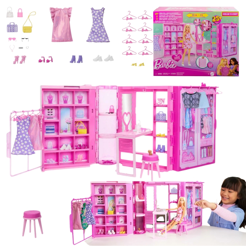 Dulapul Visurilor Barbie 3.0 + Păpușa + Accesorii