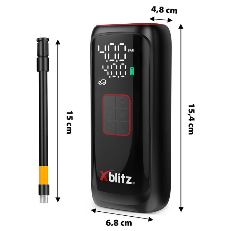 Xblitz Airmaster Pompă Electrică Portabilă Fără Fir Cu Powerbank