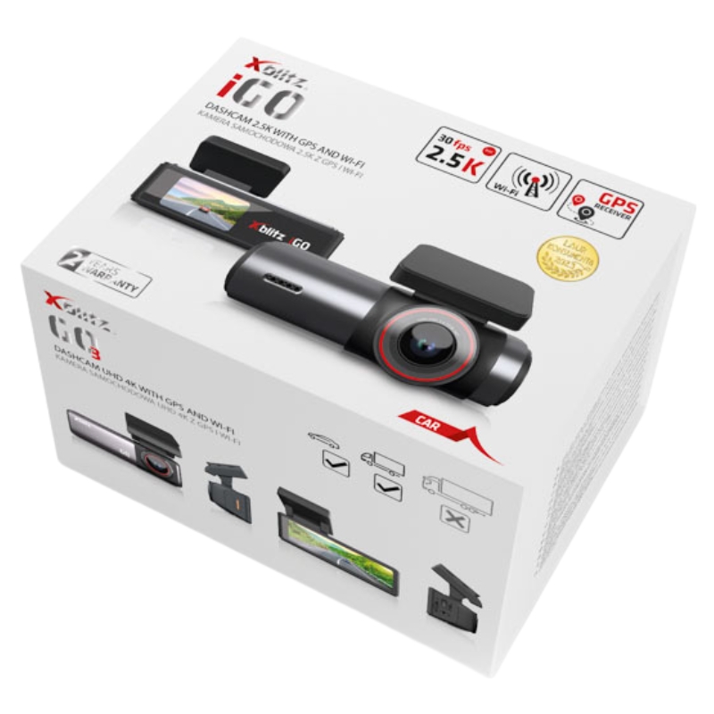 Xblitz iGO Cameră Auto 2.5K cu GPS și WiFi