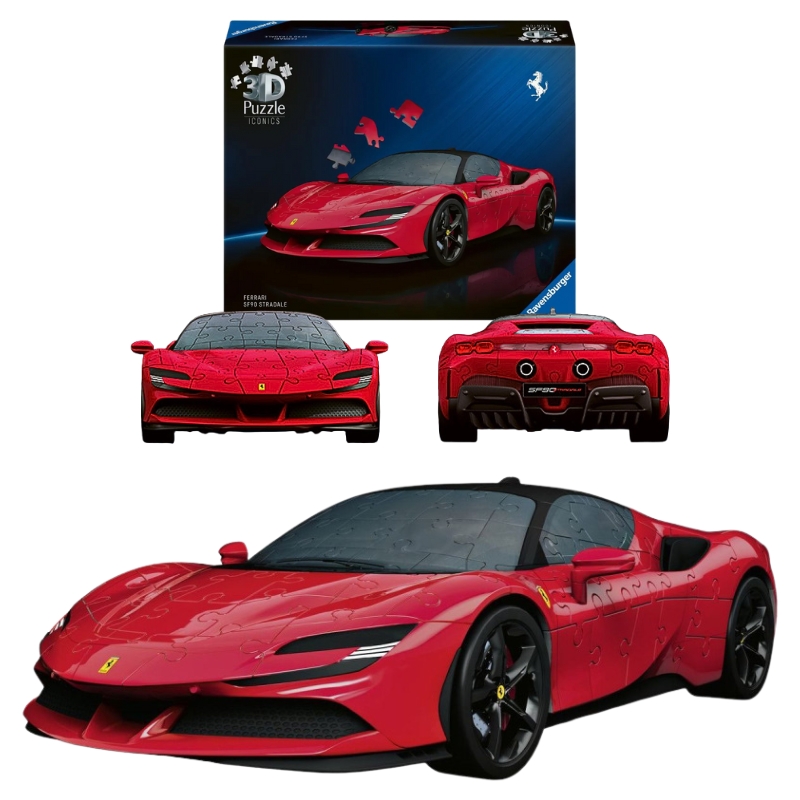 Ravensburger Puzzle 3D Iconics Pojazd Ferrari SF90 Stradale 163el. 8+