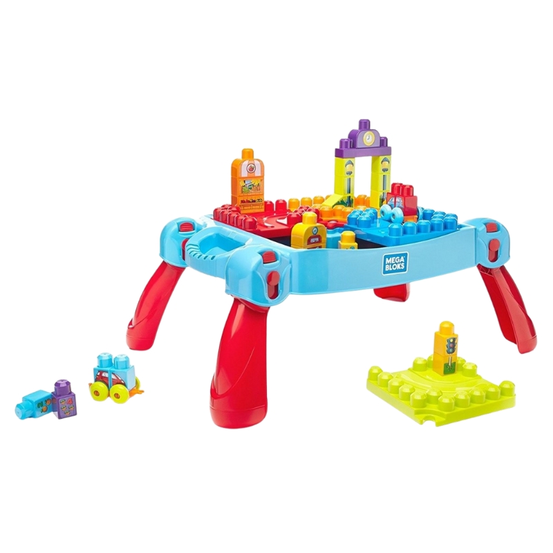 Toysone Mega Bloks Set Cu Masă Pliante Construiește și Învață