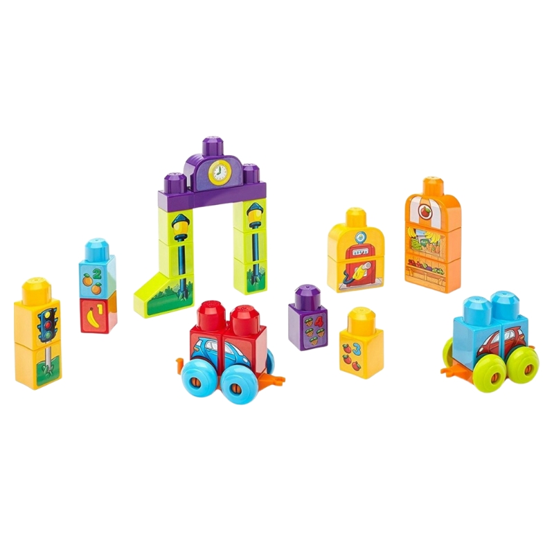 Toysone Mega Bloks Set Cu Masă Pliante Construiește și Învață