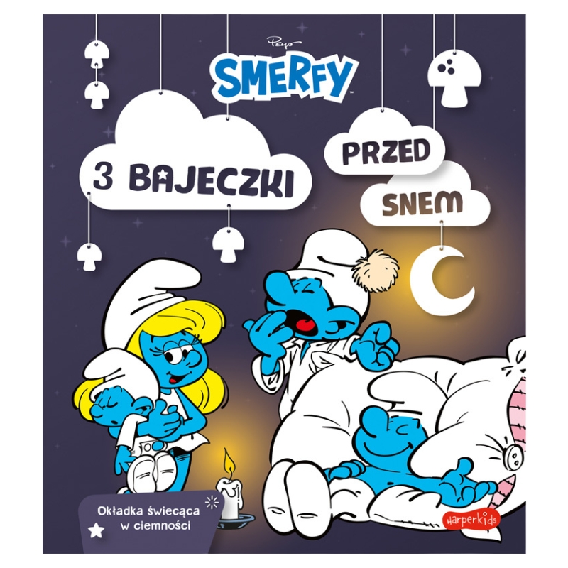 HarperKids Smurfi 3 Povestiri de Noapte Copiii Coperta Stralucitoare in Intuneric
