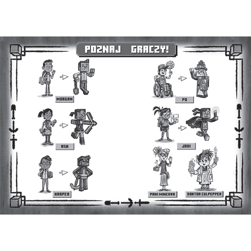 Cartea pentru copii Minecraft Cronicile Woodsword Mob în mașină