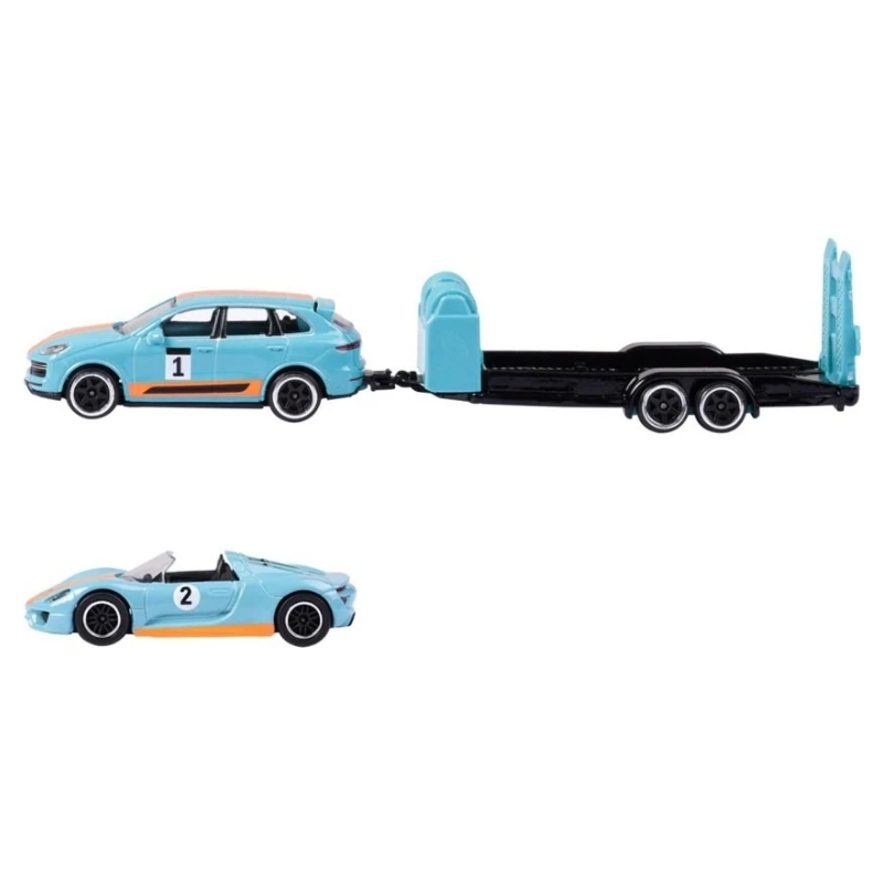 Majorette Porsche cu remorcă