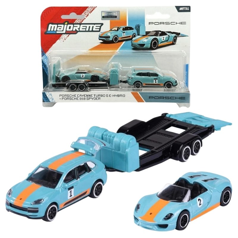 Majorette Porsche cu remorcă