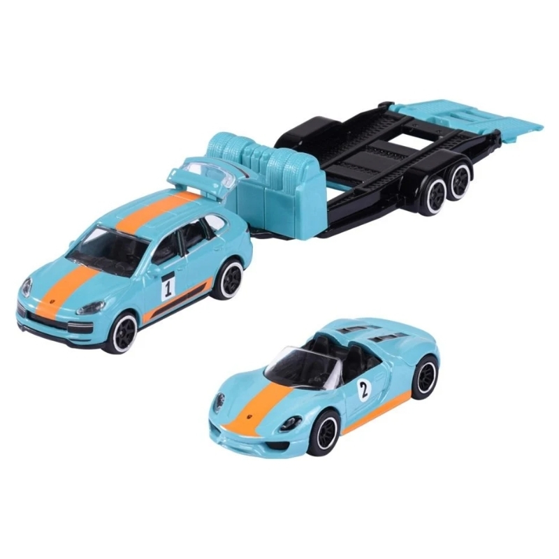 Majorette Porsche cu remorcă