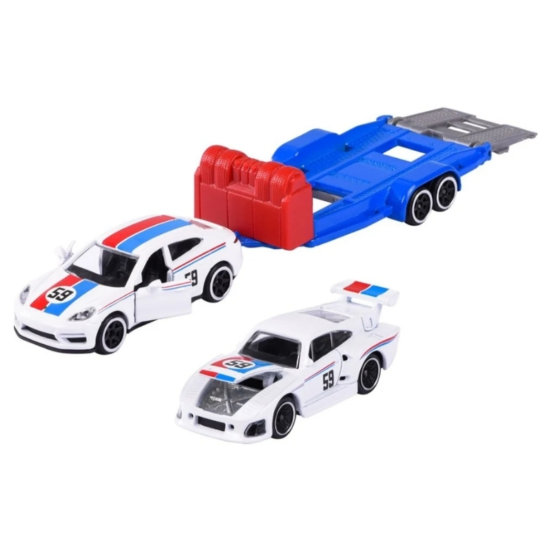 Majorette Porsche cu remorca
