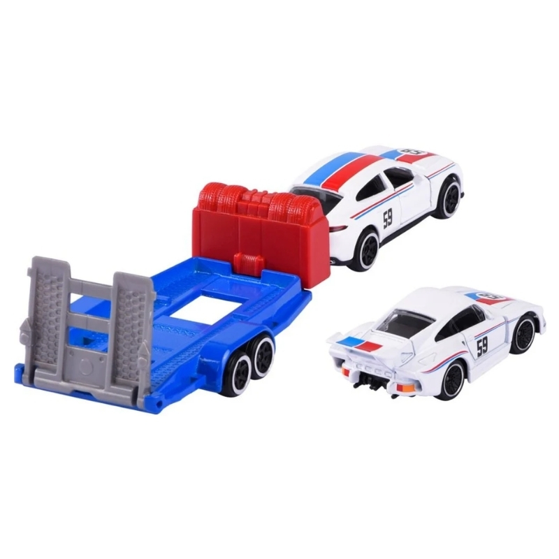 Majorette Porsche cu remorca