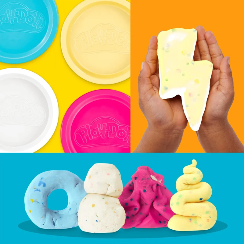 Play-Doh 4Pak Confetti 4 Tuburi