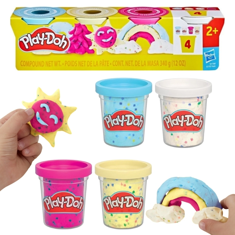 Play-Doh 4Pak Confetti 4 Tuburi