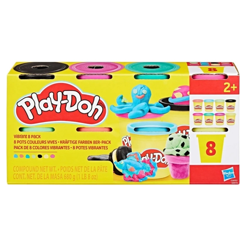 Play-Doh - Ciastolina Explozia Culorilor 8-pak Tuburi Vibrant Mix