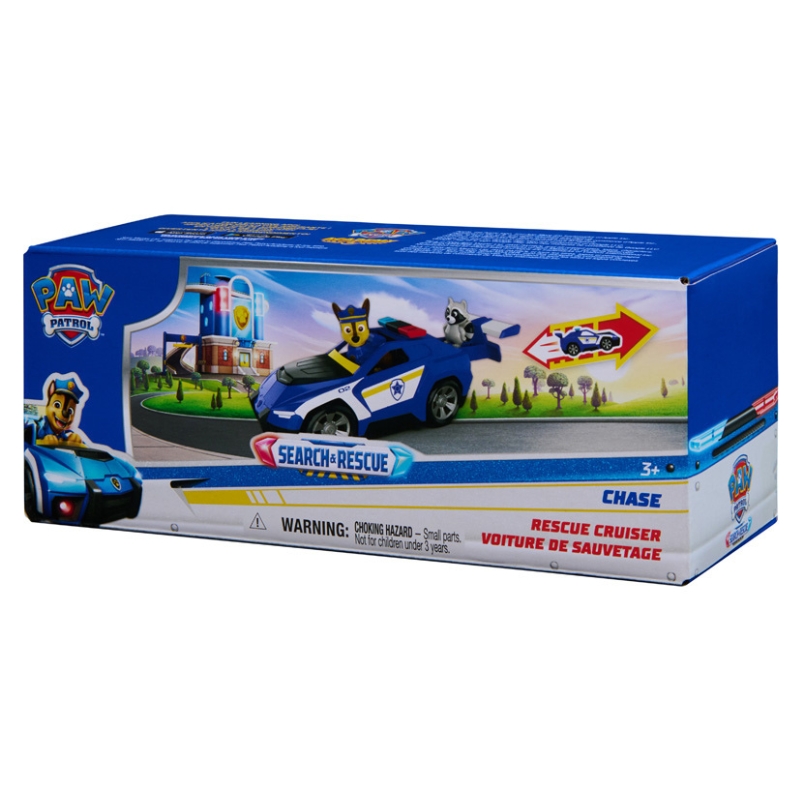 Psi Patrol Search Rescue Mașina de Poliție Chase Vehicul cu Tragere Înapoi + Figurina Raton