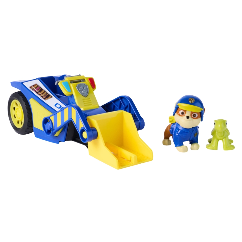 Psi Patrol Search Rescue Buldozer Rubble Vehicul cu Tracțiune Pull-Back + Figurina Țestoasă