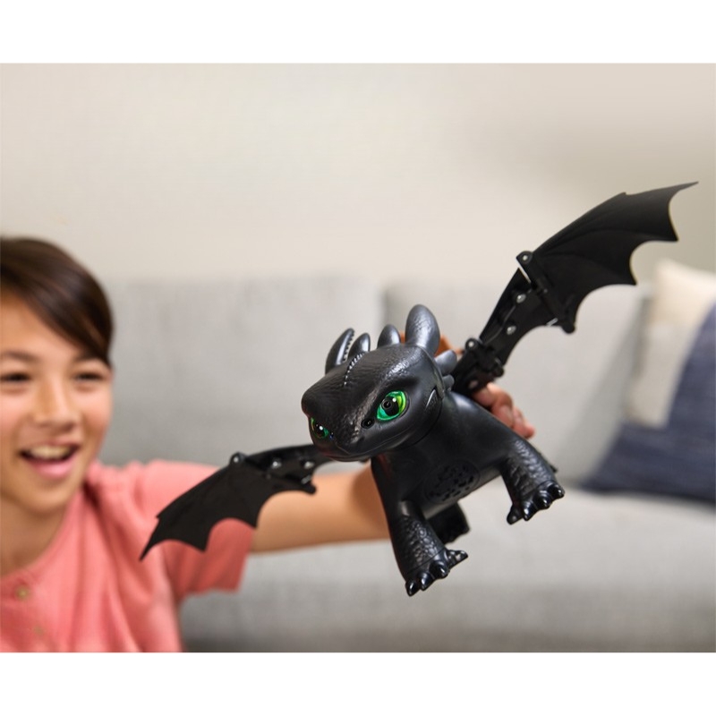Cum să-ți dresezi dragonul Szczerbatek Figurină Dragon Interactiv Sunete Mișcare Reacții