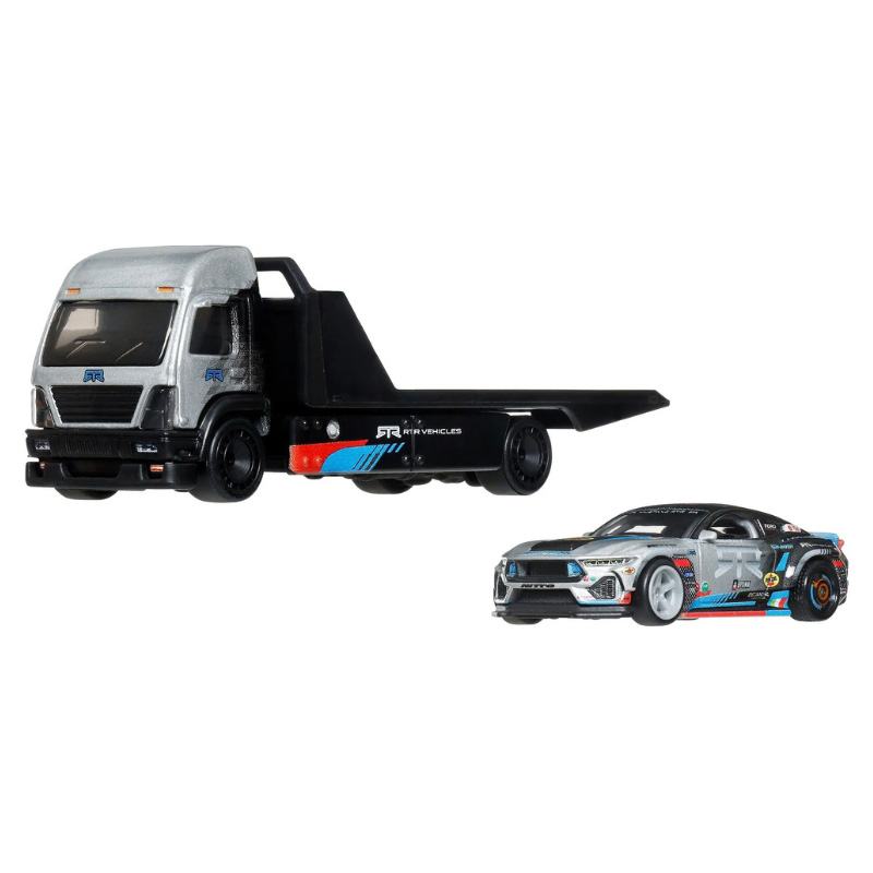 Hot Wheels Premium Team Transport 2024 Ford Mustang RTR Spec 5-FD & Aero Lift