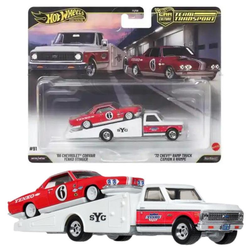 Hot Wheels Premium Team Transport 2024 Ford Mustang RTR Spec 5-FD & Aero Lift