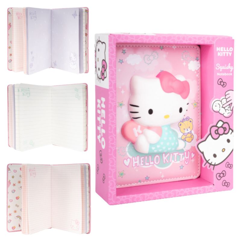 Coolpack Notes Jurnal Caiet B6 100 file Squishy 3D Hello Kitty roz tipuri de file