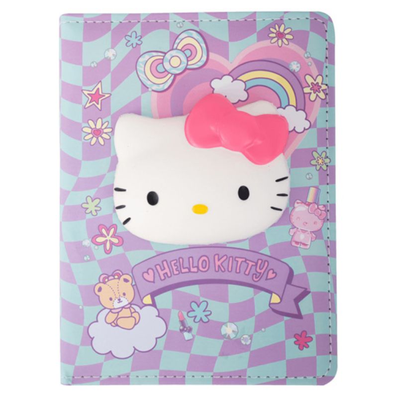 Coolpack Notes Pamiętnik Zeszyt B6 100 K Squishy 3D Hello Kitty w kratkę