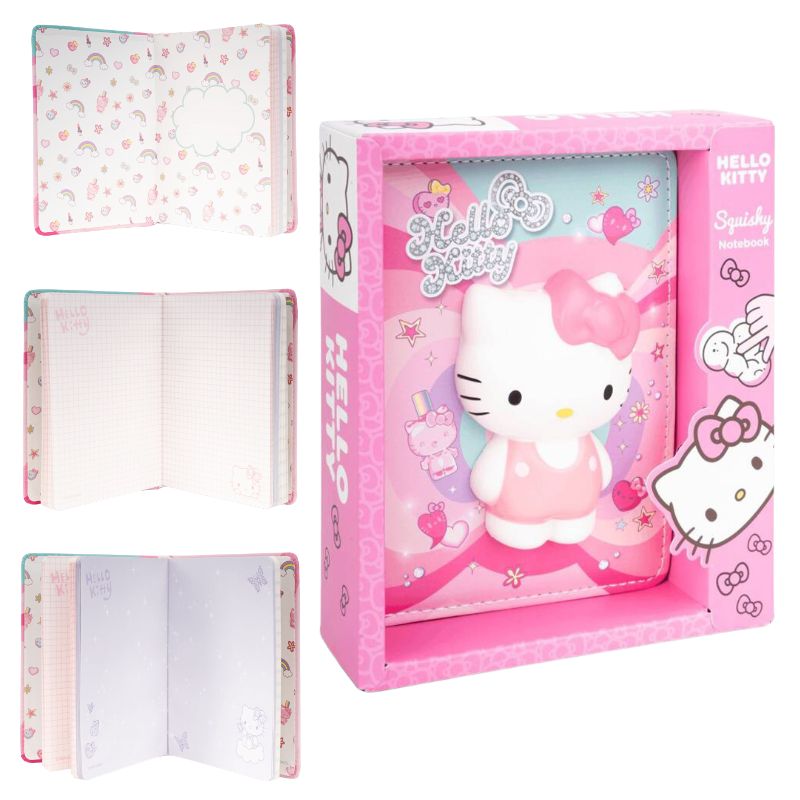 Coolpack Notes Pamiętnik Zeszyt B6 100 K Squishy 3D Hello Kitty różowo-niebieski