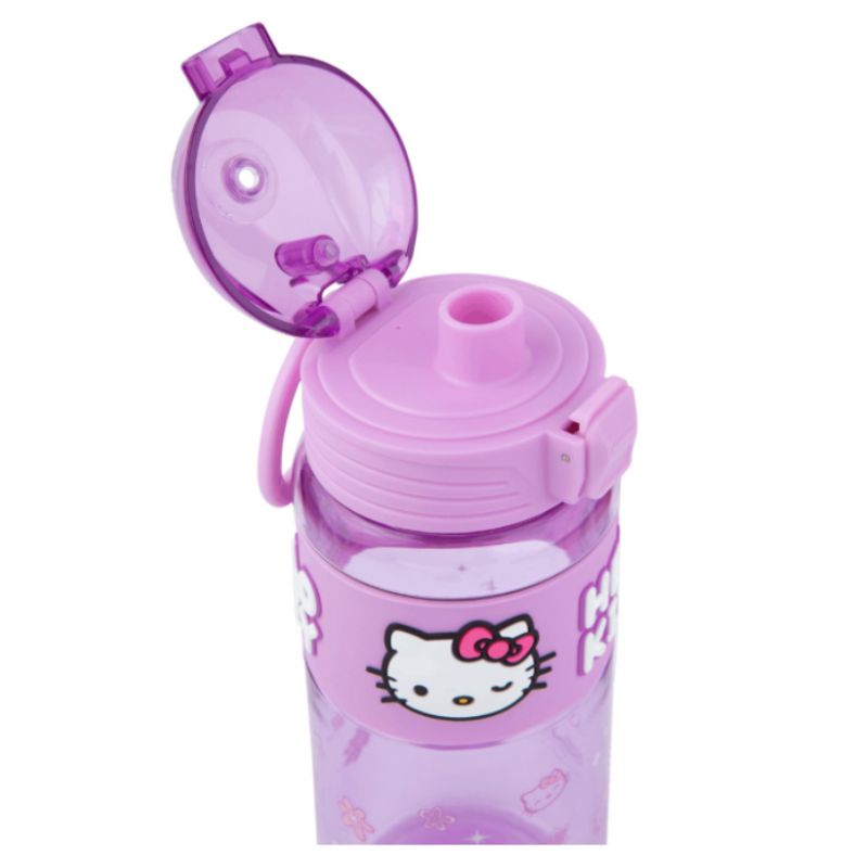 Hello Kitty różowy Bidon 750 ml Butelka na wodę z dzióbkiem otwarta