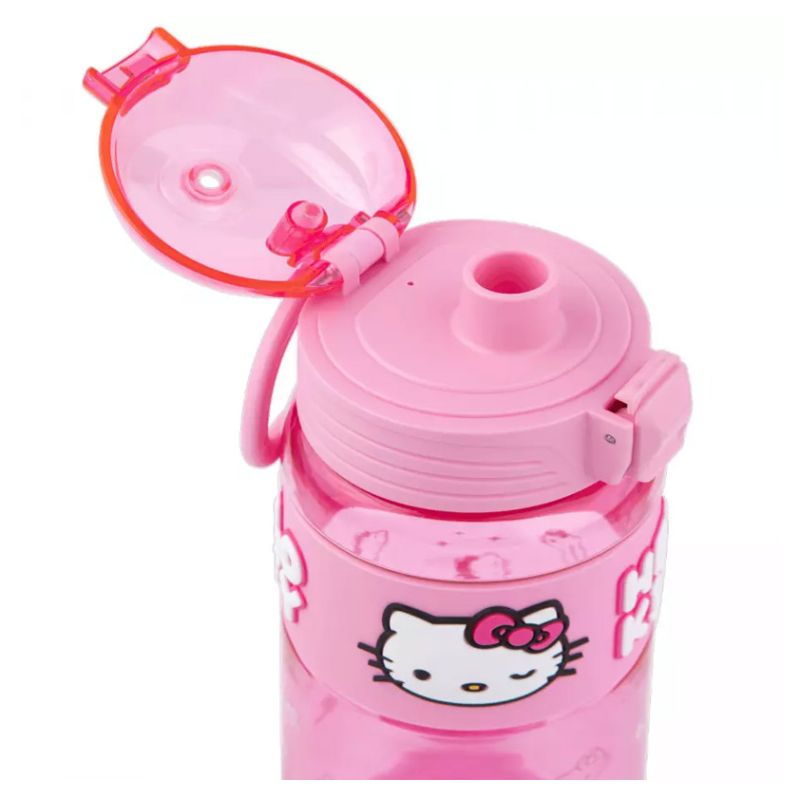 Hello Kitty różowy Bidon 750 ml Butelka na wodę z dzióbkiem otwarta
