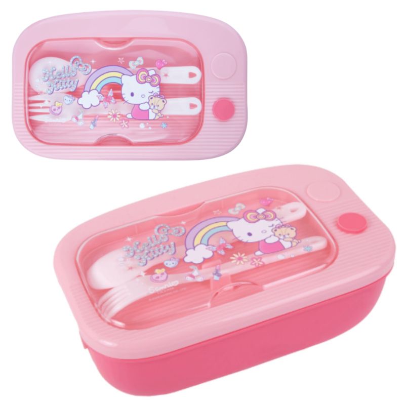 Hello Kitty Mil Cutie de prânz recipient pentru mâncare pentru copii 1100 ml Roz