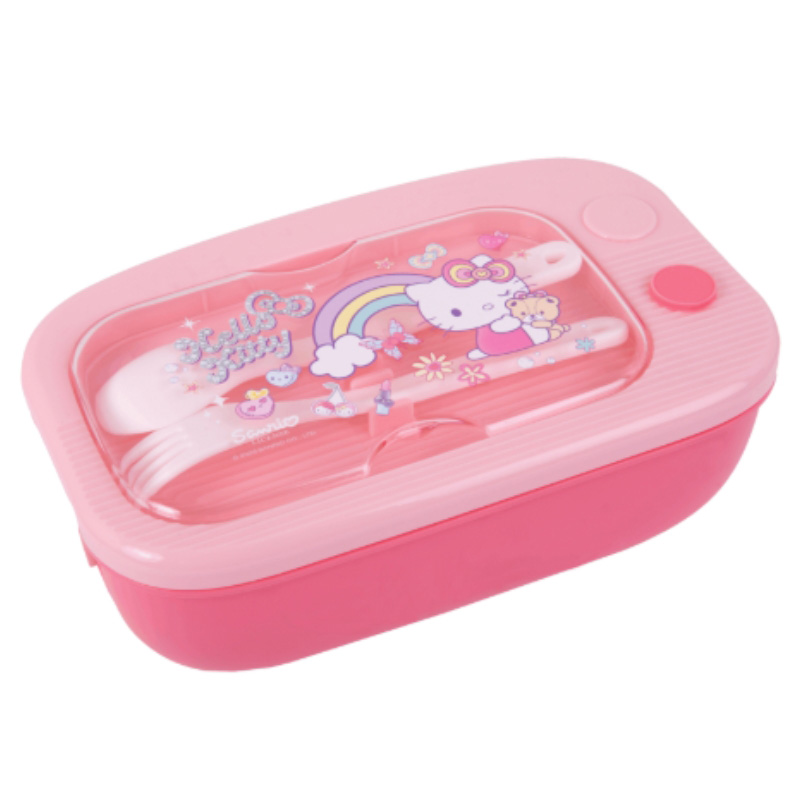 Hello Kitty Mil Cutie de prânz recipient pentru mâncare pentru copii 1100 ml Roz