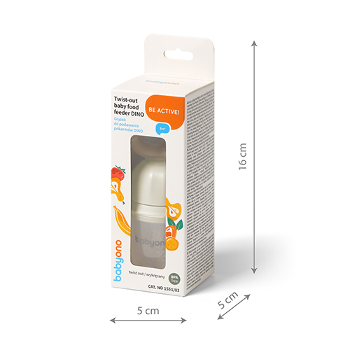Babyono Jucărie de Mestecat pentru Administrarea Alimentelor Recipient Dino 6m+