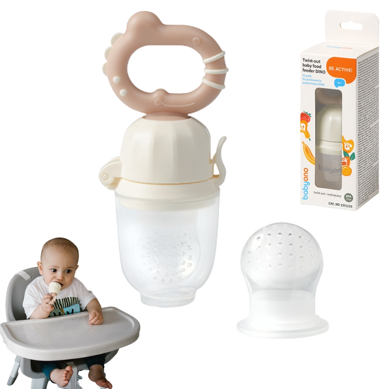 Babyono Jucărie de Mestecat pentru Administrarea Alimentelor Recipient Dino 6m+