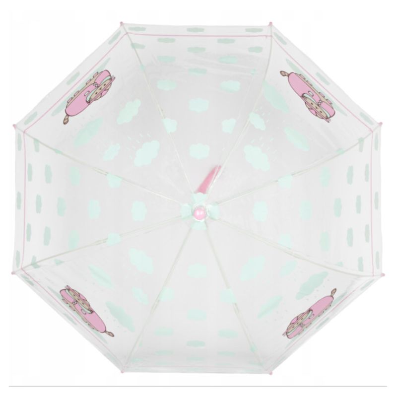 Parasolka Dziecięca Parasol Automatyczny Pusheen Różowy Z Kotem Dla Dzieci 3+