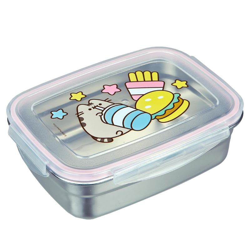  Śniadaniówka Metalowa Pusheen Pojemna Lunchbox Pojemnik Stalowy Z Kotem